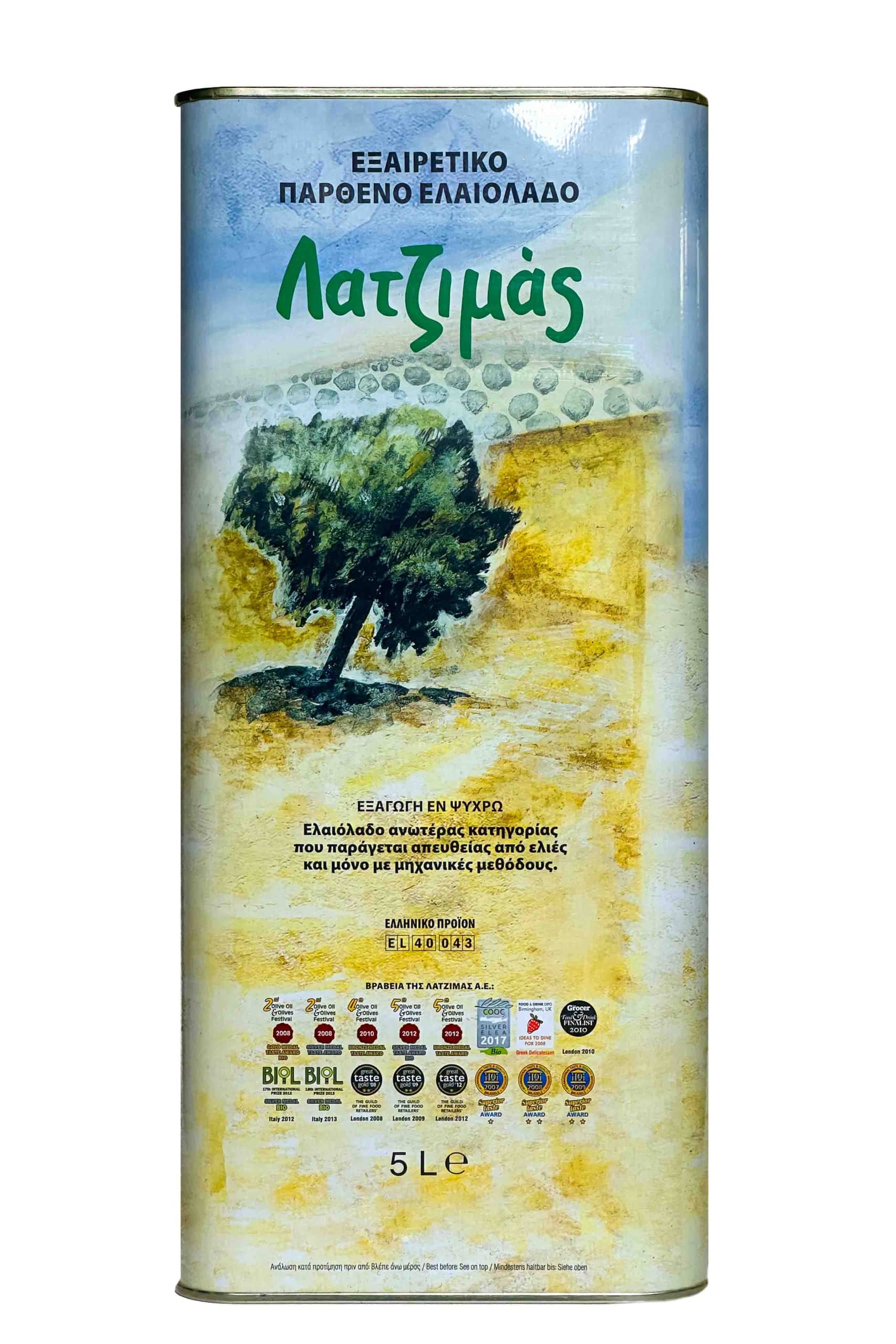 Kréta- 5L Latzimas Gold Extra Szűz Olivaolaj